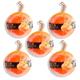 LABOTE Handmade Thai Organic Natural Soap Orange with Typical Fragrance - Pack of 5