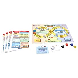 NewPath Learning 23-6972 Exponents, Factors and Multiples Learning Center Game (Grades 6-9) - Game Board, 30 Illustrated Game Cards and Four 4-Panel, Laminated “Write-On/Wipe-Off” Learning Guides