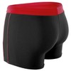 Aquarti Men's Swimming Trunks Short with Contrast Piping, 010 Black/Red