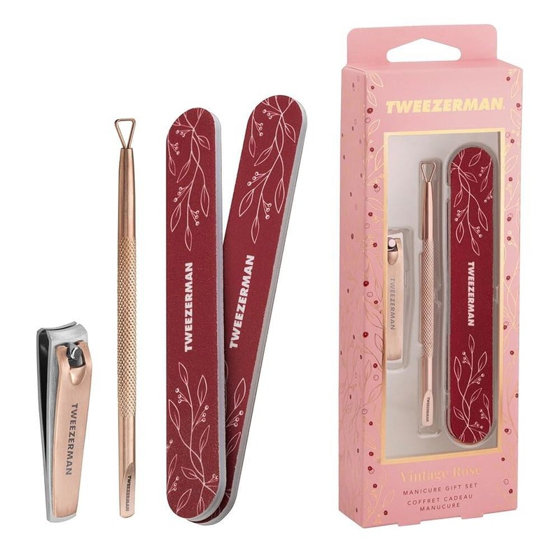 Tweezerman 빈티지 로즈 매니큐어 선물 세트 [레드] Tweezerman Vintage Rose