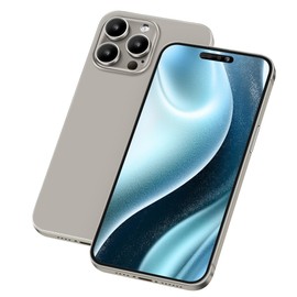 Perusha Fake Phone Model [Without Logo] Dummy Display Non-Working Replica Phone Toy for 15 Plus/Pro/Pro Max (for 15 Pro Max Titanium Colour Screen)