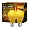 Roche Jaune Bug Light Bulbs, Yellow Bug Lights for Outside,