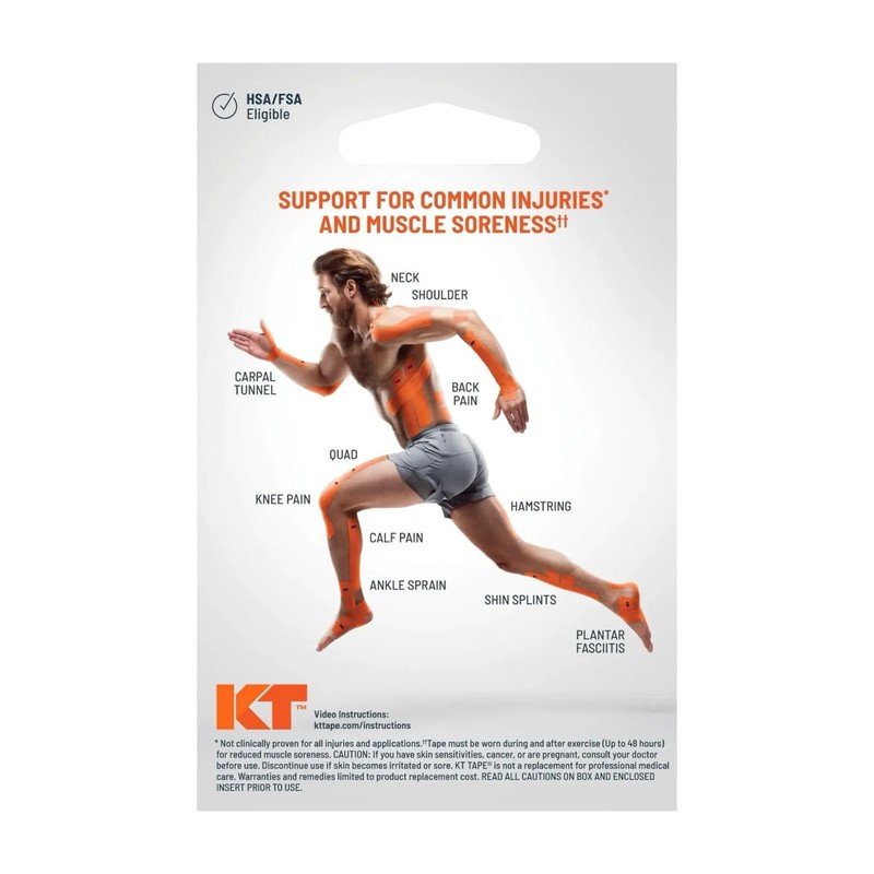 KT Tape Pro Ice Menthol Infused Kinesiology Tape, 20 Strips,