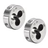 uxcell 2pcs 12-24 UNC Round Die Machine Thread Right Hand