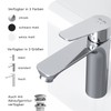 AM.PM Hit FTA02200 Washbasin Tap with Single-Lever Mixer Tap Short