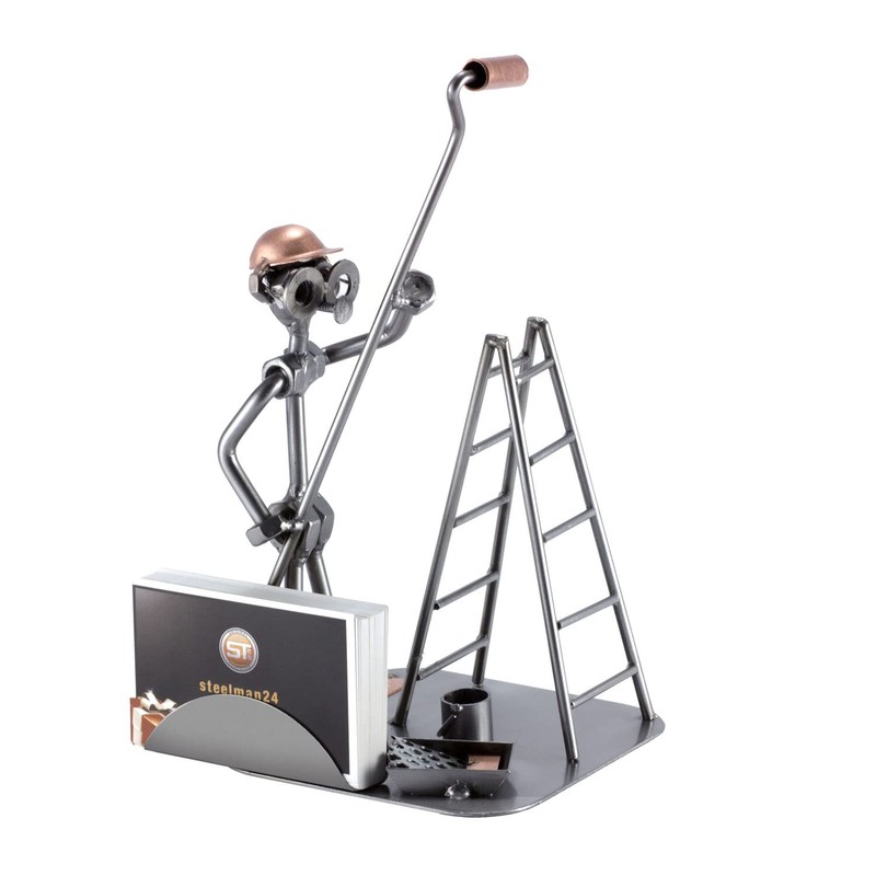Steelman24 I Nuts and bolts sculpture Painter With Paint Roller