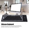 Silicone Keyboard Fully Sealed Design Lightweight Portable Silent Soft Comfortable