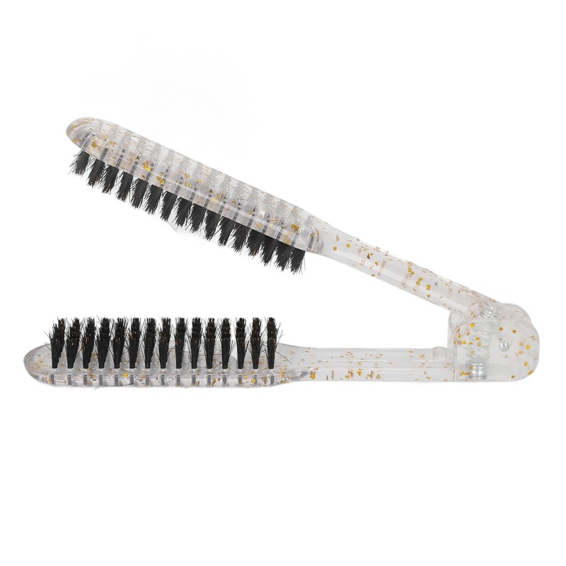 Double Sided Brush Clamp Ergonomic Handle Anti Static Nylon Hair