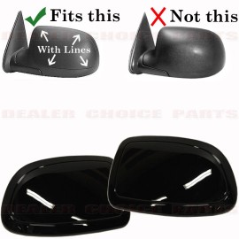 Torox GLOSS BLACK Door Handle LEVER COVERS 2d+Mirrors 1999-2006 Chevy Silverado Sierra