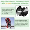 YXYYXY 10 Inch Stainless Steel Ice Auger Replacement Blades, Compatible