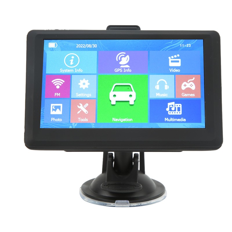 5in GPS Navigator Capacitive Screen Voice Broadcast FM Transmitter Universal