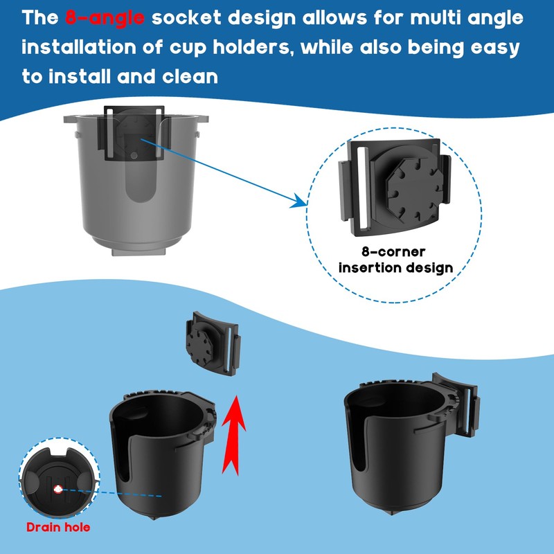 Walkers Cup Holder Compatible with Drive Medical Nitro Rollator, Clamp