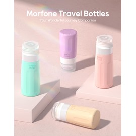 Morfone Morfone 16 Pack Travel Bottles Set for Toiletries, TSA Approved Travel Containers Leak Proof Silicone Squeezable Travel Accessories 2oz 3oz Travel Essentials for Shampoo Conditioner Lotion (BPA Free)