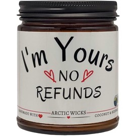 Coconut & Sandalwood Candles | Arctic Wicks Non Toxic Coconut Beeswax Candles | Natural Coconut Beeswax 9oz Amber Jar | Candles Wax Non-Toxic Clean Burn 100% USDA Certified Biobased