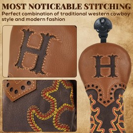 Craftsman Golf Cowboy Western Retro Brown Durable Golf Club Head Cover Hybrid Rescue Headcover