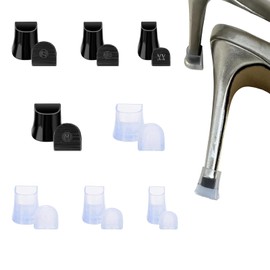 LAIFOOSHEN 8 Pairs Heel Stoppers, Anti-Noise Non-Slip Heel Caps for High Heel,High Heel Stoppers for Grass, Wedding,Gravel,Wetlands,Wooden,Tile Outdoor&Indoor Events, Heel Protectors for Stiletto