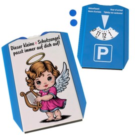 Guardian Angel with Harp Parking Disc Pop Art Guardian Angel Colourful and Cute