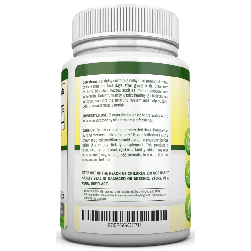 NutriONN Colostrum - 1000mg - 120 Capsules - 30% IgG