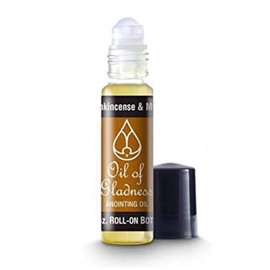 Oil of Gladness Frankincense and Myrrh Anointing Oil - Oil for Daily Prayer, Ceremonies, and Blessings 1/3 oz Roll-On