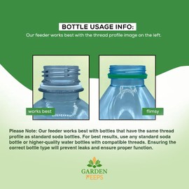 The Hummingbird Bottle Hummingbird Feeders for Outdoors Hanging, Uses Recyclable Bottles (Floral Red - Pack of 1)