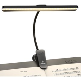 Vekkia Professional 88 LED Rechargeable Music Stand Light - Foldable Clip-on Lamp, Eye-Protective, 5 Brightness & 3 Color Temp Adjustments, for Piano, Reading