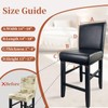 KIDOACOW PU Leather Bar Stool Covers Set of 6, Waterproof