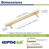 KOPPALIVE 6-Pack Solid Brass Kitchen Cabinet Pulls, Gold Modern T-Bar