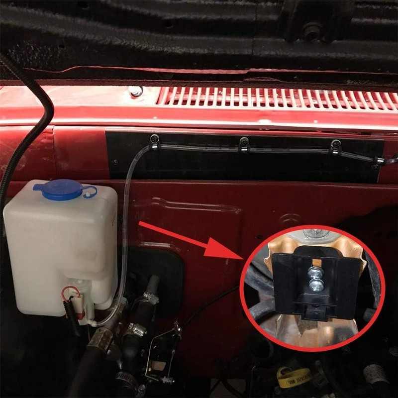 KEMIMOTO Universal Car Windshield Washer Pump Washer Fluid Reservoir Bottle