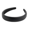 SXQLYH Headband Padded Headband Wide Padded Headband Hair Band Soft PU Leather Padded Headbands Classic Style Hair Band Comfortable Headbands for Women Girls (Black)