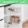 vacane 4 Pack Plastic Over Cabinet Door Organizer, Adhesive Mount