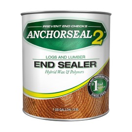 ANCHORSEAL 2 Log & Lumber end Grain Sealer - Prevents up to 90% of end Checks (Drying Splits) on Cut Ends of Wood & Decks. Green Wood Sealer for Turning Blanks & Bowls.