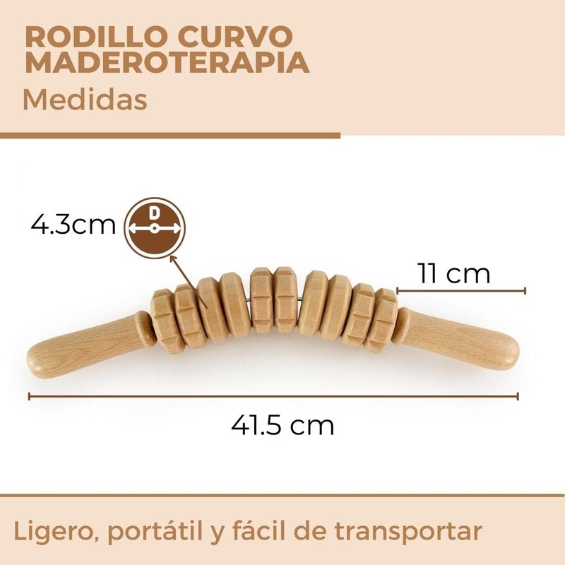 Curved Wood Therapy Roller | Curved Roller | Made from