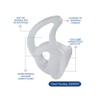 Ear Phone Connection Ambidextrous Black Medium Skeleton Ear Tip, EP-FUA-MB