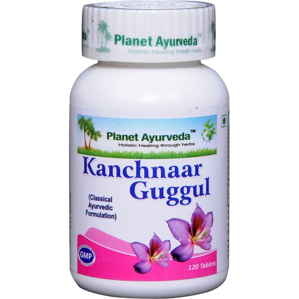 Kanchnaar Guggul - 2 Bottles (Each 120 Tablets, 500mg) -