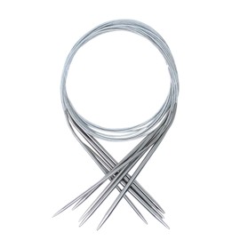 6 Pcs Circular Knitting Needles Set,Stainless Steel Round Knitting Needles,16.9-inch 43cm),for Socks Sweaters Hats Scarf Crochet DIY,US: 8,7,6,5,3 and 2(5.0, 4.5, 4.0,3.75,3.25 and 2.75mm)