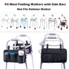 2 Pack Walker Side Bag, Basket for Walker w/Cup Holder