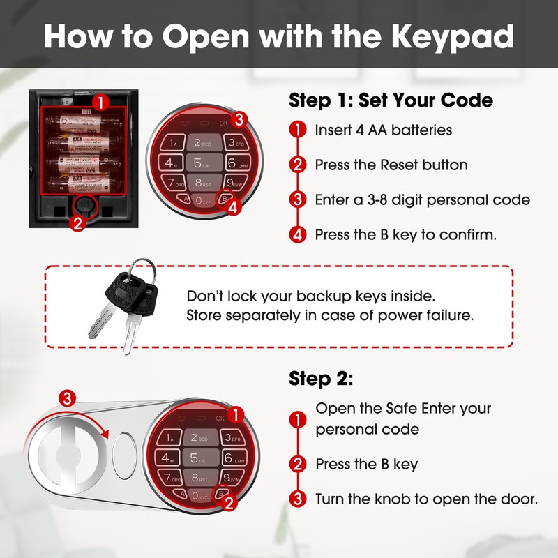 Goldenkey Small Kids Safe for Money, Digital Mini Safes with