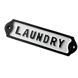 Antique Retro Handmade Laundry Iron Black Sign Plaque Washing UTILY Room Vintage