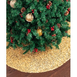 Mr. Pen- Small Christmas Tree Skirt 24 inch, Gold Sequin Tree Skirt, Christmas Skirt Tree, Xmas Tree Skirt, Mini Tree Skirt Mini Christmas Tree Skirt Small Tree Skirts, Gold Christmas Tree Skirt Gold
