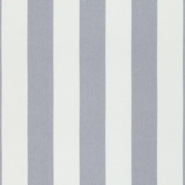 ROMO Eston Storm Grey & White Wide Stripe Cotton Canvas Curtain Blinds, Cushions & Upholstery Fabric