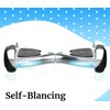Hoverboard with Speaker – 6.2mph Top Speed, Chrome Finish, for