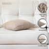 Encasa Chenille Cushion Covers Set of 2 | Sand -