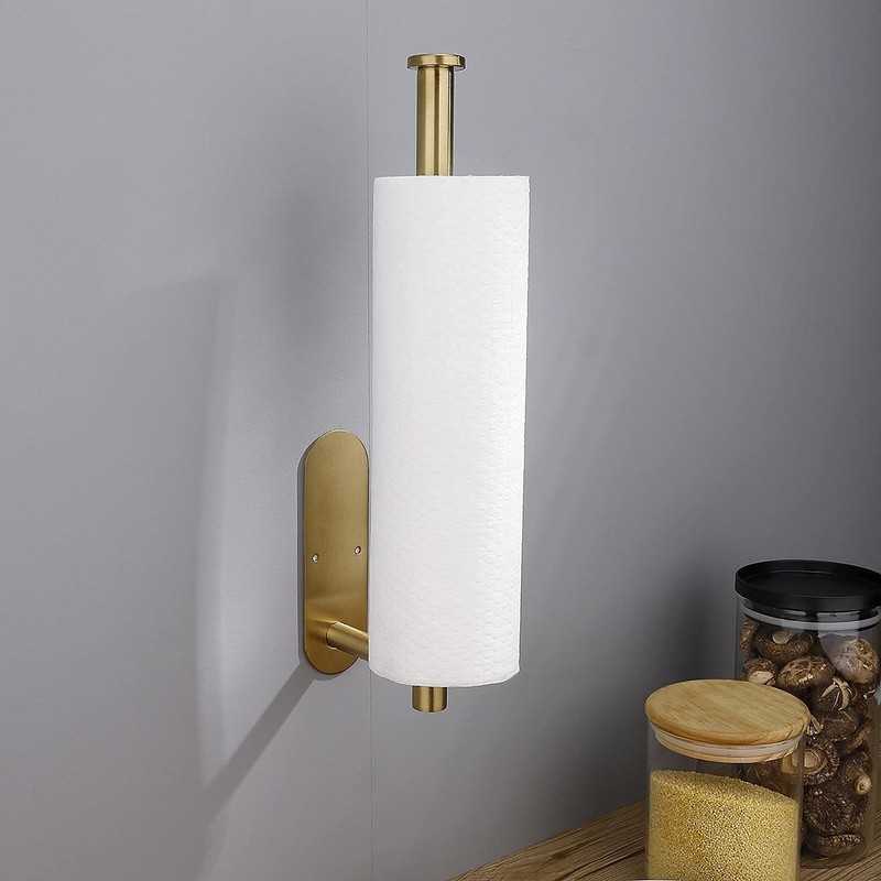 Gold Paper Towel Holder Under Cabinet - 13inch Lenghted Design