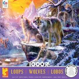 Ceaco - Wolves - Winter Wolf Family - 1000 Piece Jigsaw Puzzle