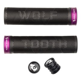 Wolf Tooth Echo Lock-On Grip – Black Grip with Purple Collar
