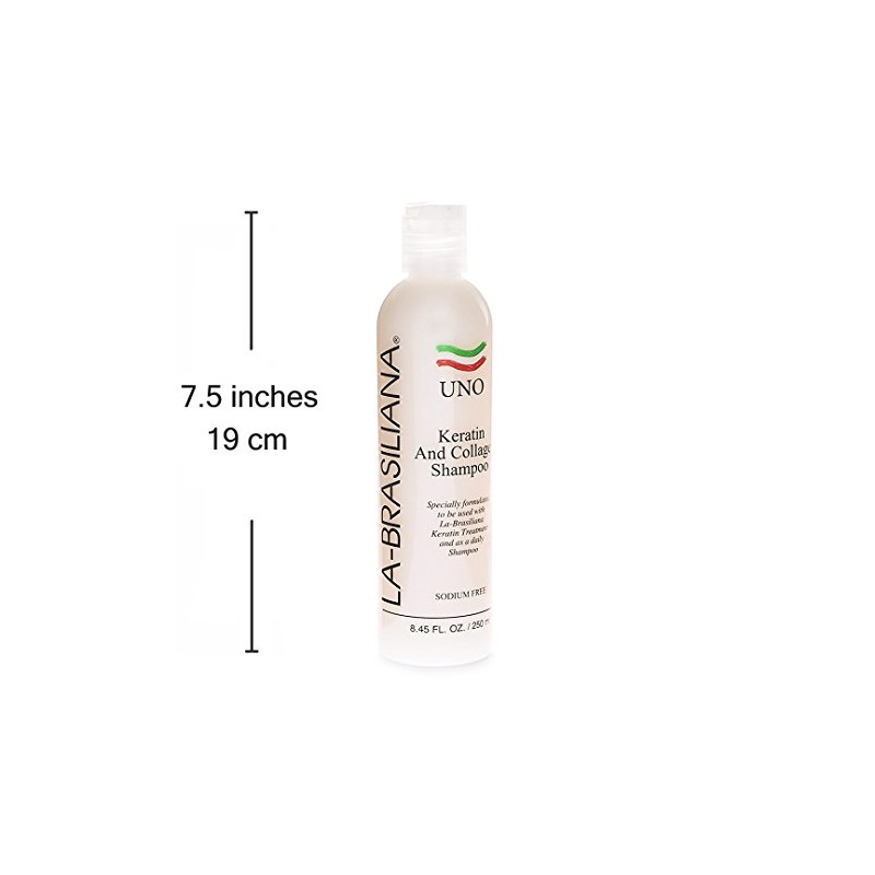 La-Brasiliana Uno Keratin and Collagen Shampoo, 8.45 fl.oz.