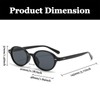 LJCZKA Oval Retro Sunglasses Women Men 90s Vintage Round Sunglasses