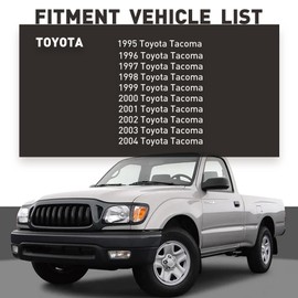 WahMOTOTin 5Pcs Inside Interior& Outside Exterior Door Handle Set Fit for 1995-2004 Tacoma 69220-35020,69210-35020,69206-04010B1,69205-04010B1,69090-35010 (Textured Black & Gray)