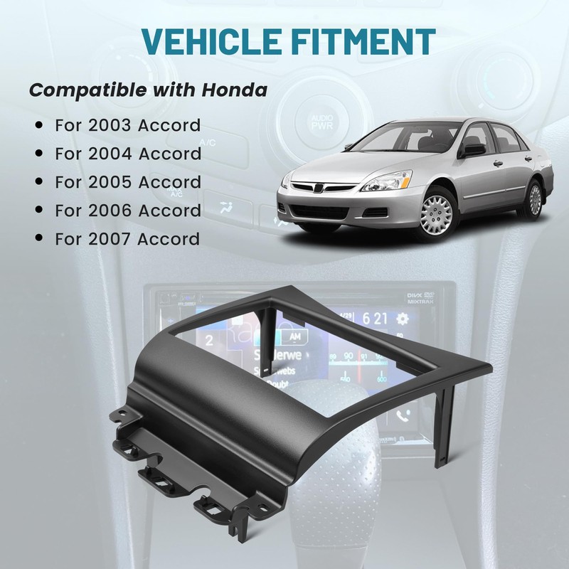 NuIth Double DIN Dash Kits for Honda Accord 2003-2007, Double