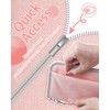 Looxmeer Passport Hanging Bag for Women Men Girls Kids, pink,